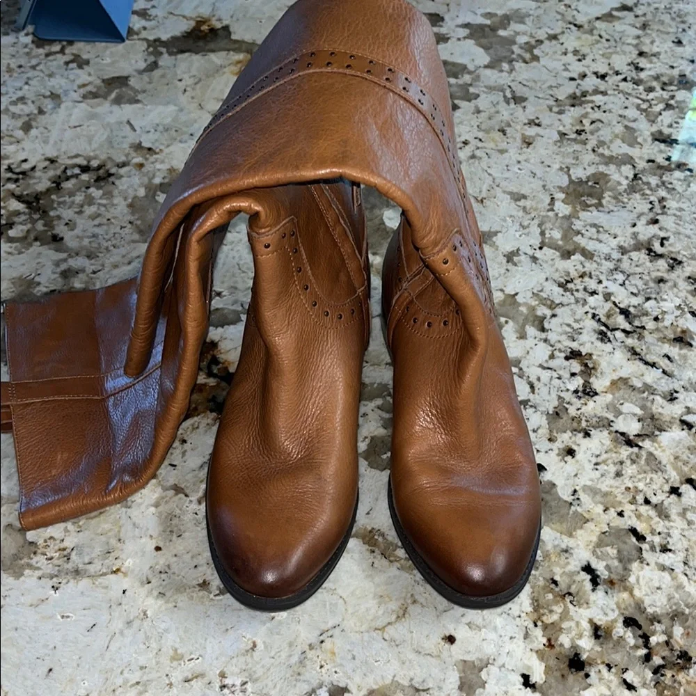 Brown Leather Knee-High Boots size 8.5 - Picture 4 of 4